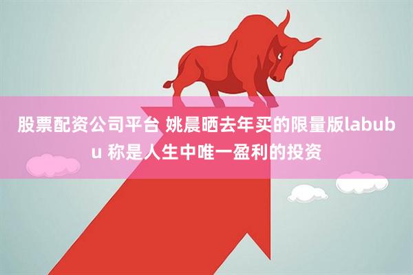 股票配资公司平台 姚晨晒去年买的限量版labubu 称是人生中唯一盈利的投资