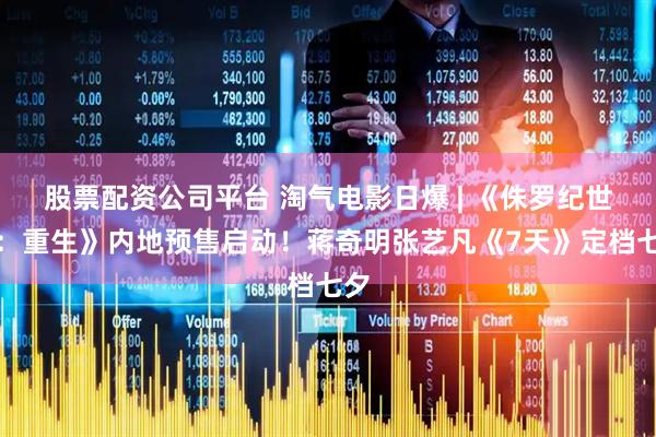 股票配资公司平台 淘气电影日爆 | 《侏罗纪世界：重生》内地预售启动！蒋奇明张艺凡《7天》定档七夕