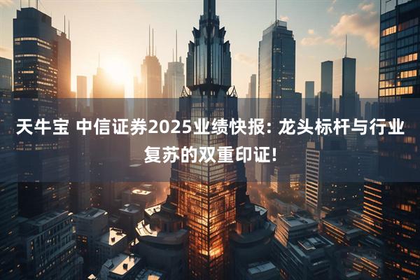 天牛宝 中信证券2025业绩快报: 龙头标杆与行业复苏的双重印证!